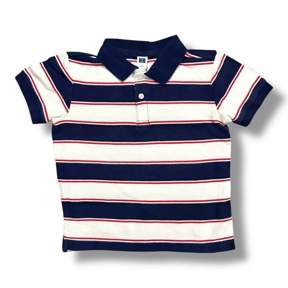 Janie & Jack | Striped Pique Polo Shirt (4)